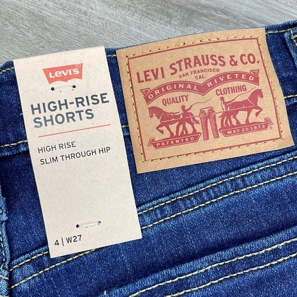 🔆 Levi’s 🔆 HIGH RISE
SLIM THROUGH HIP Jean shorts - Picture 8 of 9
